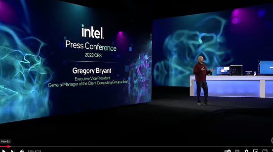 Video: Gregory Bryant presents at CES 2022 for Intel Corporation